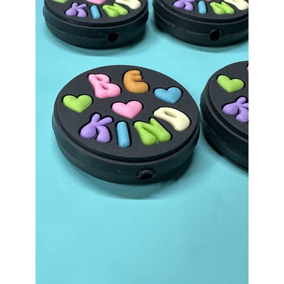 Be Kind Silicone Focal Beads DIY Beaded Pens Lot Of 5 - Picture 2 of 4